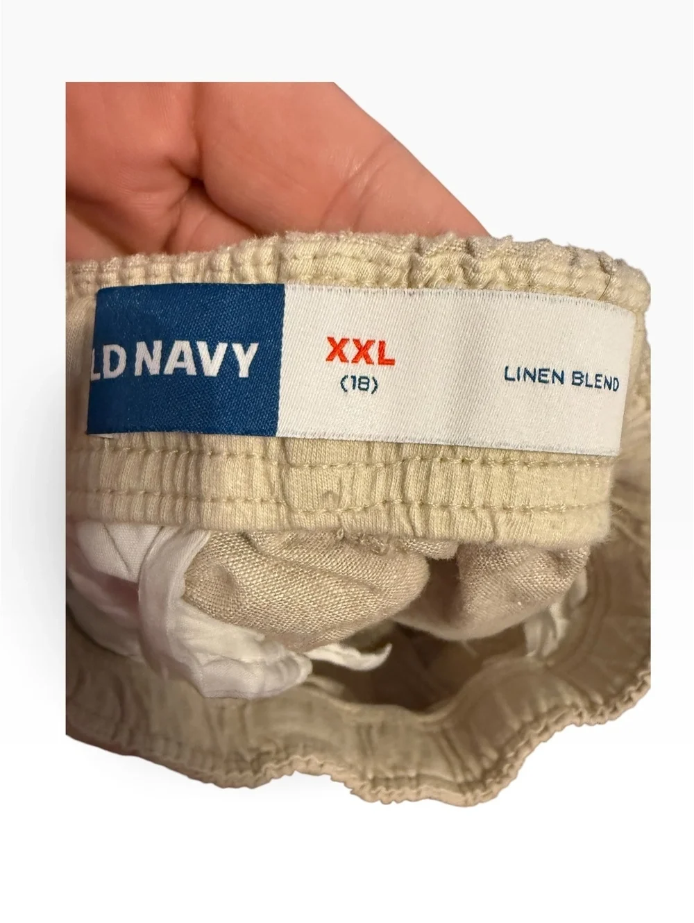 Old Navy Boy’s Linen Blend Beige Shorts XXL